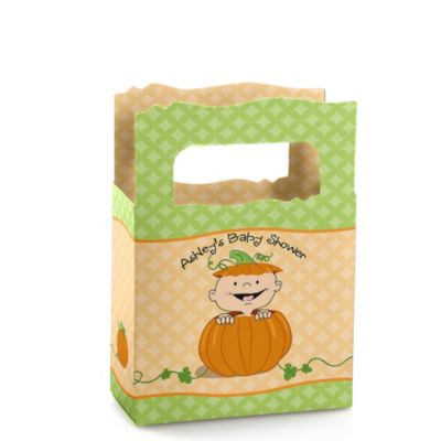 Little Pumpkin Caucasian - Personalized Baby Shower Mini Favor Boxes