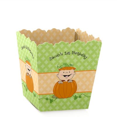 Little Pumpkin Caucasian - Personalized Birthday Party Candy Boxes