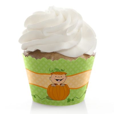 Little Pumpkin Caucasian - Birthday Party Cupcake Wrappers