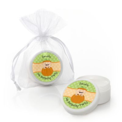 Little Pumpkin Caucasian - Personalized Birthday Party Lip Balm Favors