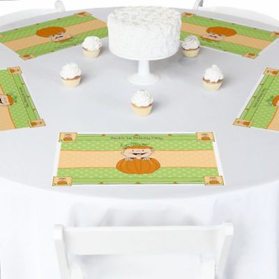 Little Pumpkin Caucasian - Personalized Birthday Party Placemats