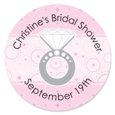 With This Ring - Personalized Bridal Shower Sticker Labels - 24 ct