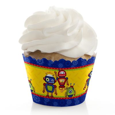Robots - Baby Shower Cupcake Wrappers