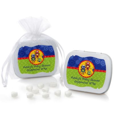 Robots - Personalized Baby Shower Mint Tin Favors