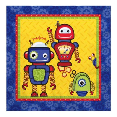 Robots - Baby Shower Luncheon Napkins - 16 ct