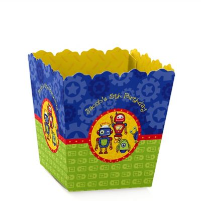 Robots - Personalized Birthday Party Candy Boxes