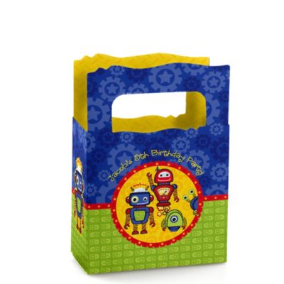 Robots - Personalized Birthday Party Mini Favor Boxes