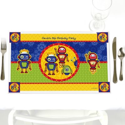 Robots - Personalized Birthday Party Placemats