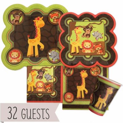Funfari&trade; - Fun Safari Jungle - Baby Shower 32 Big Dot Bundle