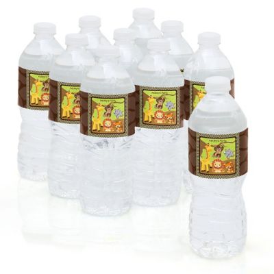 Funfari&trade; - Fun Safari Jungle - Personalized Baby Shower Water Bottle Label Favors