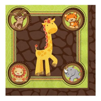 Funfari&trade; - Fun Safari Jungle - Birthday Party Luncheon Napkins - 16 ct