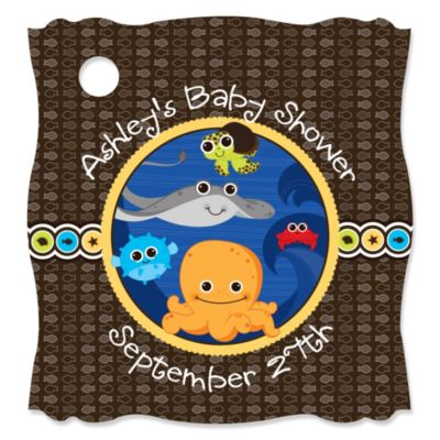 Under The Sea Critters - Personalized Baby Shower Tags - 20 ct