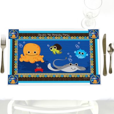 Under The Sea Critters - Personalized Birthday Party Placemats