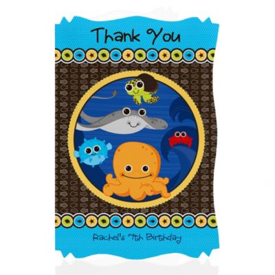 Under The Sea Critters - Personalized Birthday Party Thank You Cards
