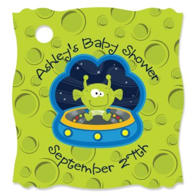 Lil' Space Alien - Personalized Baby Shower Tags - 20 ct