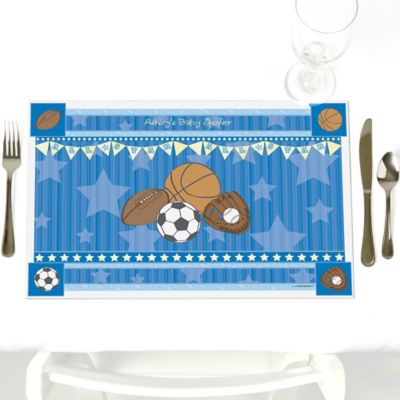 All Star Sports - Personalized Baby Shower Placemats