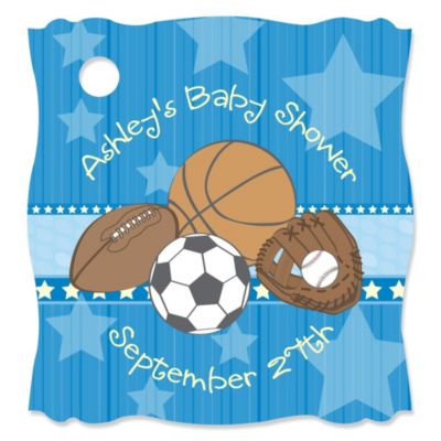 All Star Sports - Personalized Baby Shower Tags - 20 ct