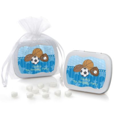 All Star Sports - Personalized Birthday Party Mint Tin Favors