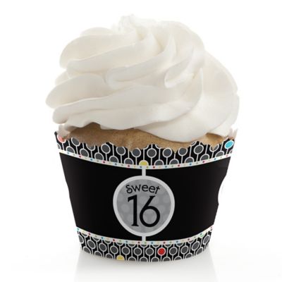 Sweet Sixteen - Birthday Party Cupcake Wrappers