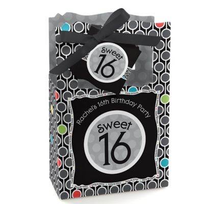 Sweet Sixteen Birthday - Personalized Birthday Party Favor Boxes