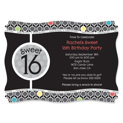 Sweet Sixteen - Personalized Birthday Party Invitations
