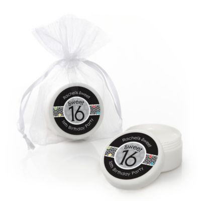 Sweet Sixteen - Personalized Birthday Party Lip Balm Favors
