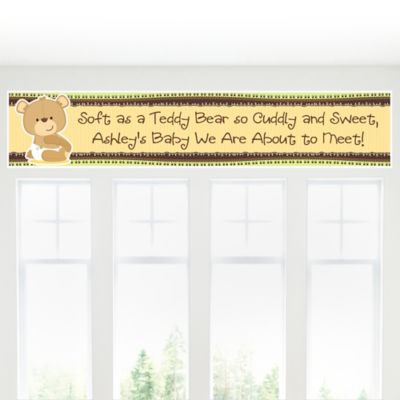 Baby Teddy Bear - Personalized Baby Shower Banners