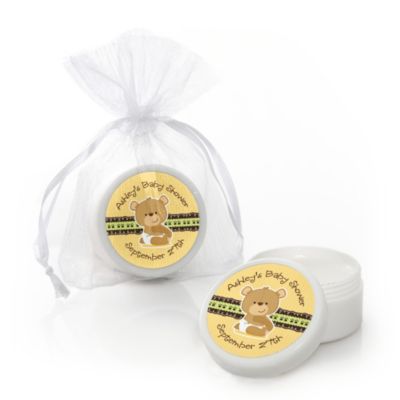 Baby Teddy Bear - Personalized Baby Shower Lip Balm Favors