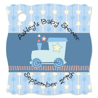 Train - Personalized Baby Shower Tags - 20 ct