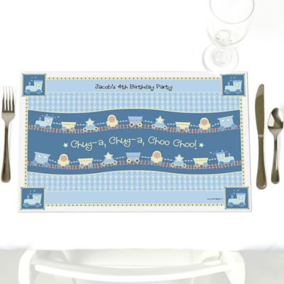 Train - Personalized Birthday Party Placemats