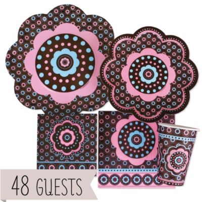 Trendy Flower - Baby Shower 48 Big Dot Bundle