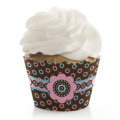 Trendy Flower - Birthday Party Cupcake Wrappers