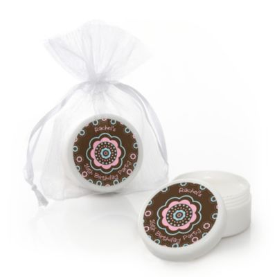 Trendy Flower - Personalized Birthday Party Lip Balm Favors