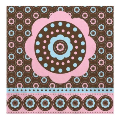 Trendy Flower - Birthday Party Luncheon Napkins - 16 ct
