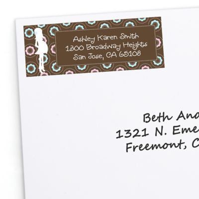 Trendy Mommy - Personalized Baby Shower Return Address Labels - 30 ct