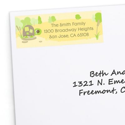 Turtle - Personalized Birthday Party Return Address Labels - 30 ct 