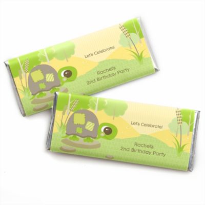 Turtle - Personalized Birthday Party Candy Bar Wrapper Favors