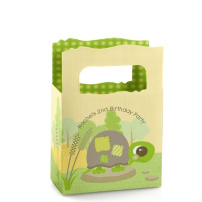 Turtle - Personalized Birthday Party Mini Favor Boxes 