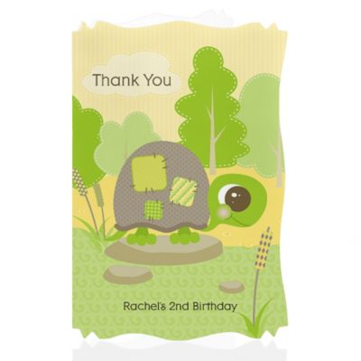 Turtle - Personalized Birthday Party Thank You Cards