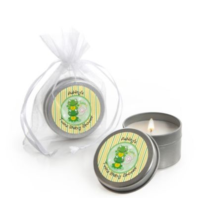 Twin Froggy Frogs - Personalized Baby Shower Candle Tin Favors