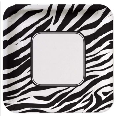 Zebra - Baby Shower Dinner Plates - 8 ct