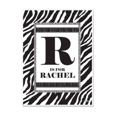 Zebra - Personalized Baby Shower Poster Gift