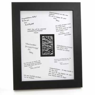 Zebra - Personalized Baby Shower Signature Mat Gift