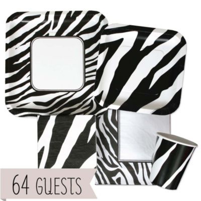 Zebra - Birthday Party 64 Big Dot Bundle