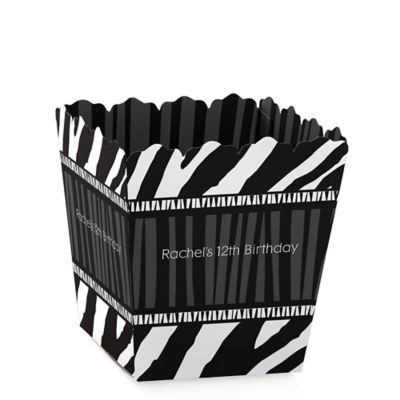 Zebra - Personalized Birthday Party Candy Boxes