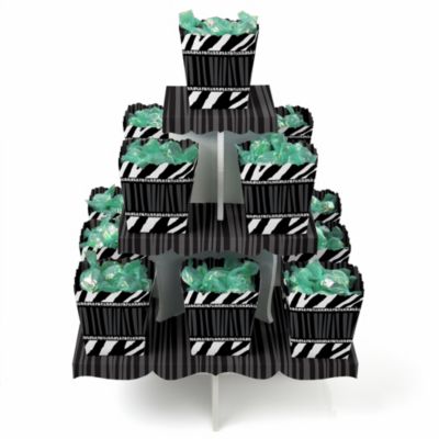 Zebra - Birthday Party Candy Stand and 13 Candy Boxes