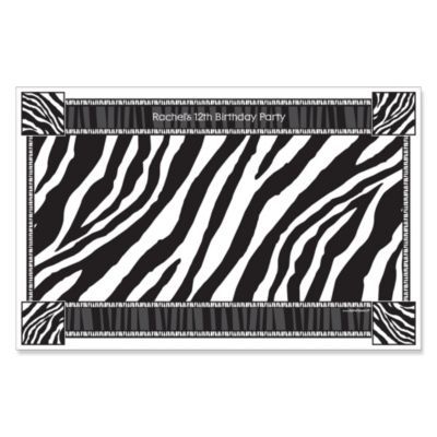 Zebra - Personalized Birthday Party Placemats