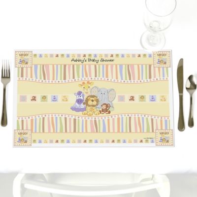 Zoo Crew - Personalized Baby Shower Placemats
