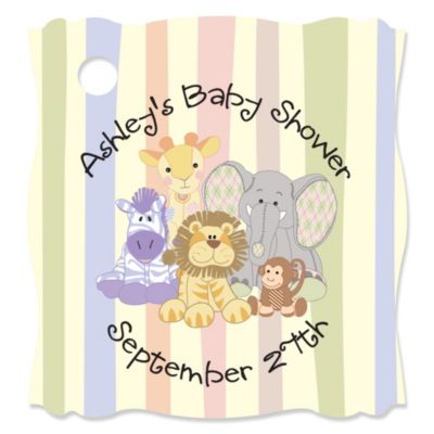 Zoo Crew - Personalized Baby Shower Tags - 20 ct