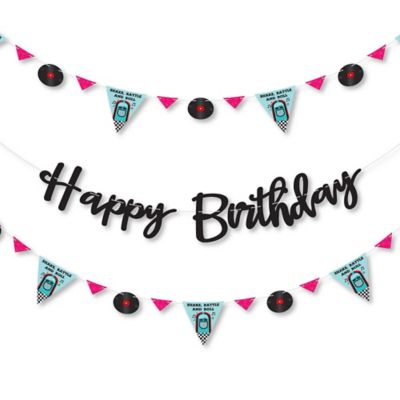 50 S Sock Hop 1950s Rock N Roll Birthday Party Letter Banner